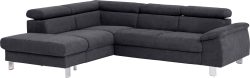 COTTA Ecksofa »Komaris«, inklusive Kopf- bzw. Rückenverstellung, wahlweise Bettfunktion, Bettkasten und RGB-LED-Beleuchtung