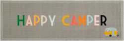 my home Läufer »Camping Happy Camper«, rechteckig, Teppichläufer, mit Schriftzug, Motiv Wohnwagen, ideal für den Camper