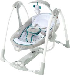 ingenuity Babyschaukel »ConvertMe Swing-2-Seat Portable Swing - Nash« mit automatischer Schaukelfunktion und Sound-Effekt