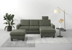 Home affaire Ecksofa »Summer«, mit Recamiere, mit oder ohne Bettfunktion und Bettkasten, Cord-Bezug