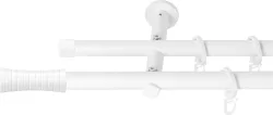 SN DECO GROUP Gardinenstange Ø 19 mm 2 läufig-läufig Fixmass;kürzbar