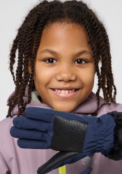 Jack Wolfskin Softshell-Handschuhe Kinder Highloft Glove Kids 116 blau night blue