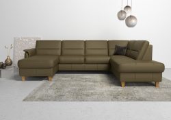 Home affaire Wohnlandschaft »Palmera«, Federkern, wahlweise mit Bettfunktion und mit/ohne Stauraum
