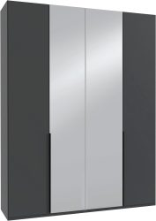 Wimex Kleiderschrank »Mugano,in 8 Breiten,3 Höhen,2 Tiefen, viele Farben, Made in Germany«, (in Basic oder Premium Ausstattung mit 2 weiteren Einlegeböden), mit langen oder kurzen Griffen aus Metall, mit oder ohne Spiegel