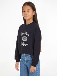 Tommy Hilfiger Langarmshirt »HILFIGER NY EMBROIDERED CREWNECK«, Kinder bis 16 Jahre mit Logostickerei