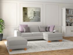 sit&more Ecksofa »Durness«, mit Federkern und hochwertigen Massivholzfüssen, wahlweise mit Kopfteilverstellung, Bettfunktion und Bettkasten oder mit Bettfunktion und Bettkasten