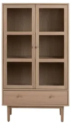 mutoni - Vitrine Lagonda Eiche Glas natur 145, One Size, Braun