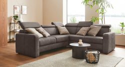 sit&more Ecksofa »Bologna«, inklusive Kopfteilverstellung und Federkern, wahlweise mit Bettfunktion und Schubkasten