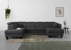 sit&more Wohnlandschaft »Bellucci«, inklusive Kopfteilverstellung und Federkern, wahlweise mit Bettfunktion und Bettkasten