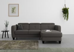 sit&more Ecksofa »Bellucci«, inklusive Kopfteilverstellung und Federkern, wahlweise mit Bettfunktion und Bettkasten