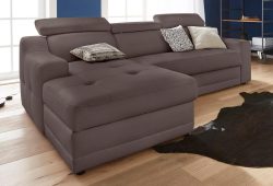 exxpo - sofa fashion Ecksofa, mit Köpf- bzw. Rückenverstellung, wahlweise mit Bettfunktion und Bettkasten