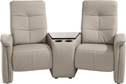 exxpo - sofa fashion 2-Sitzer, mit Relaxfunktion, integrierter Tischablage und Stauraumfach