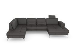 sit&more Wohnlandschaft »Bendigo V«, inklusive Sitztiefenverstellung, Bodenfreiheit 15 cm, wahlweise in 2 unterschiedlichen Fussfarben