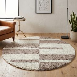 Ayyildiz Teppiche Hochflor-Teppich »Gala Shaggy 2505«, rund, Wohnzimmer