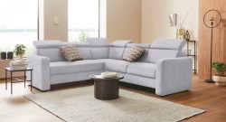 sit&more Ecksofa »Bologna«, inklusive Kopfteilverstellung und Federkern, wahlweise mit Bettfunktion und Schubkasten