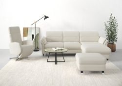 sit&more Ecksofa »Grenoble«, inklusive Federkern, wahlweise mit Bettfunktion, Bettkasten, Armteilverstellung und Kopfteilverstellung