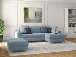 sit&more Ecksofa »Durness«, mit Federkern und hochwertigen Edelstahlfüssen, wahlweise mit Kopfteilverstellung, Bettfunktion und Bettkasten oder mit Bettfunktion und Bettkasten
