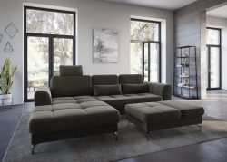 sit&more Ecksofa »Bendigo V«, inklusive Sitztiefenverstellung, Bodenfreiheit 12 cm, wahlweise in 2 unterschiedlichen Fussfarben