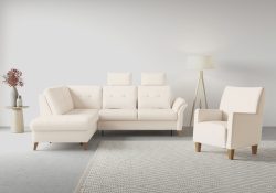 sit&more Ecksofa »Göteborg«, inklusive Sitztiefenverstellung und Federkern, wahlweise mit Bettfunktion und Bettkasten