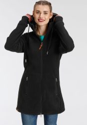 KangaROOS Fleecejacke mit Kapuze figurbetonter Schnitt, mit Kapuze, mit 2-Wege-Reissverschluss