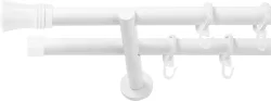 SN DECO GROUP Gardinenstange Ø 19 mm 2 läufig-läufig Fixmass;kürzbar