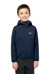 Jack Wolfskin Softshelljacke Kinder Fourwinds Jacket Kids 104 blau night blue