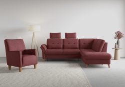 sit&more Ecksofa »Göteborg«, inklusive Sitztiefenverstellung und Federkern, wahlweise mit Bettfunktion und Bettkasten