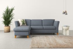Home affaire Ecksofa »Trelleborg«, Federkern-Polsterung, wahlweise mit Bettfunktion und Bettkasten, Kopfstützen optional