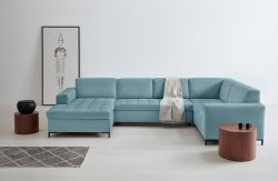 GOODproduct Wohnlandschaft »Grazzo«, hochwertige Stoffe aus recyceltem Material, Steppung im Sitzbereich, wahlweise mit Bettfunktion und Bettkasten