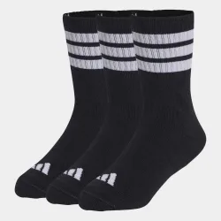 adidas - 3-Stripes Cushioned Crew Socken, M, Schwarz