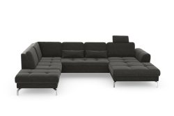 sit&more Wohnlandschaft »Bendigo V«, inklusive Sitztiefenverstellung, Bodenfreiheit 15 cm, wahlweise in 2 unterschiedlichen Fussfarben