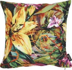 done.® Kissenhülle »Velour Print Yellow Lily«, (1 St.), Beidseitig bedruckte Kissenhülle, verfügbar in 2 Grössen