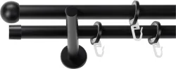 SN DECO GROUP Gardinenstange Ø 19 mm 2 läufig-läufig Fixmass;kürzbar