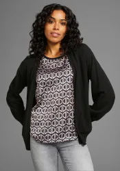 Laura Scott Strickjacke softer Übergangsstrick in lässiger, offener Form