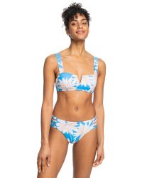 Roxy Love The Coco V - Bikini-Top Azure Blue Palm Island XS