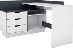 byLIVING Eckschreibtisch »Belfast«, Breite 129 cm, rechts oder links montierbar