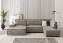 Home affaire Wohnlandschaft »SHERWOOD«, mit Bett-Funktion (Liegefläche 194x139 cm), mit 4 losen Rückenkissen