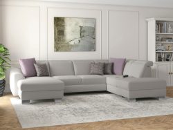 sit&more Wohnlandschaft »Durness«, mit Federkern und hochwertigen Edelstahlfüssen, wahlweise mit Kopfteilverstellung, optional mit Bettfunktion und Stauraum