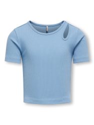 KIDS ONLY Kurzarmshirt »KOGNESSA S/S CUT OUT TOP BOX JRS NOOS«