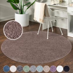 Carpet City Hochflor-Teppich »City Shaggy«, rund, 30 mm Höhe, Teppich Einfarbig Uni, besonders flauschig-weich, ideal für Wohnzimmer & Schlafzimmer