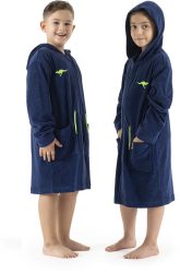 KangaROOS Kinderbademantel »Kira, Ideal für Zuhause, Schwimmbad oder im Urlaub«, (1 St.), modernen, sportliches Design, leuchtenden Akzenten