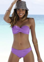 s.Oliver Beachwear Bandeau-Bikini-Top »Spain«, unifarben mit Wickeloptik