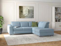 sit&more Ecksofa »Durness«, mit Federkern und hochwertigen Edelstahlfüssen, wahlweise mit Kopfteilverstellung, Bettfunktion und Stauraum oder mit Bettfunktion und Bettkasten