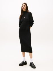 Tommy Jeans Strickkleid »TJW MOCKNECK BADGE SWEATER DRESS«
