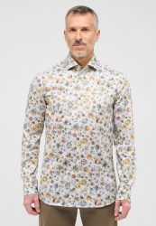 SLIM FIT Hemd in grün bedruckt