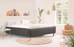 andas Polsterbett »Tarje«, Ohne Kopfteil - ideal für Dachschrägen oder Eigengestaltung der Wand am Bett, in 5 Breiten, auch in Überlänge 220 cm, incl. Roll-Lattenrost