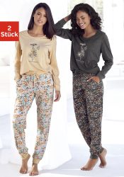 Vivance Dreams Pyjama, mit Frontdruck