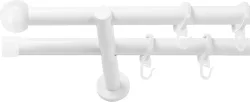 SN DECO GROUP Gardinenstange Ø 19 mm 2 läufig-läufig Fixmass;kürzbar