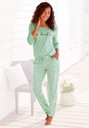 Vivance Dreams Pyjama, mit Gänseblümchen-Druck