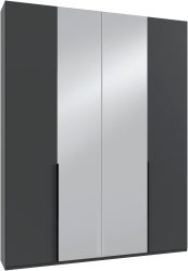 Wimex Kleiderschrank »Mugano,in 8 Breiten,3 Höhen,2 Tiefen, viele Farben, Made in Germany«, (in Basic oder Premium Ausstattung mit 2 weiteren Einlegeböden), mit langen oder kurzen Griffen aus Metall, mit oder ohne Spiegel